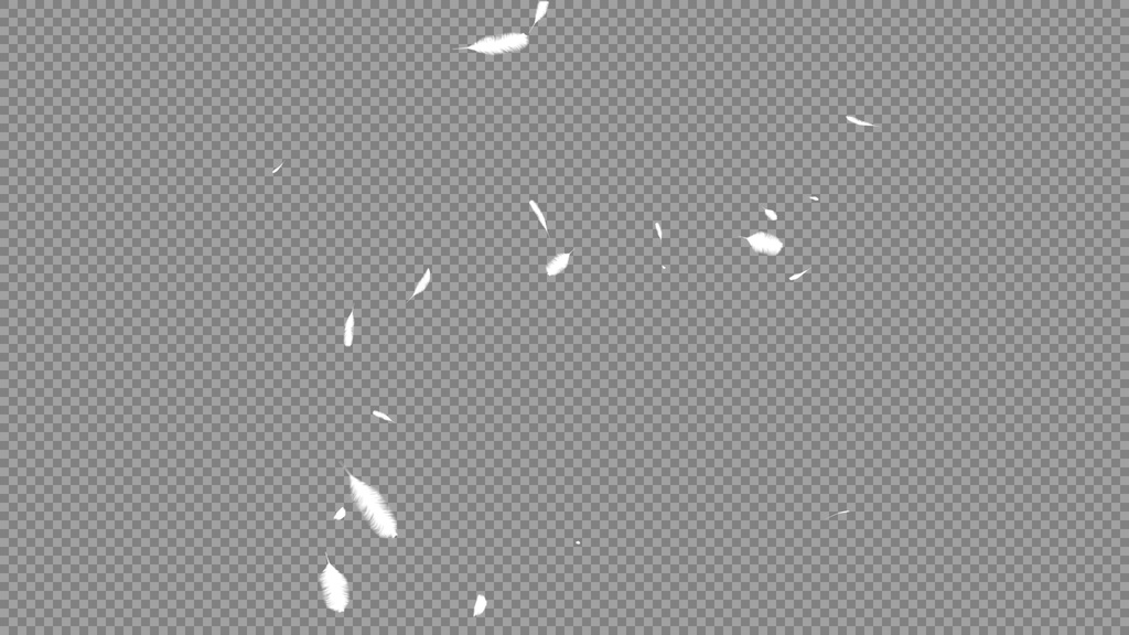 【背景透過】舞い散る羽トランジション【動画素材・エフェクト】