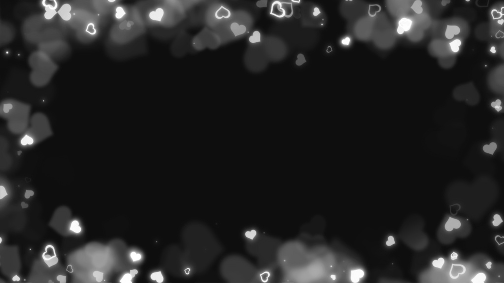 【背景透過】ループハートオーバーレイフレーム【動画素材・エフェクト】