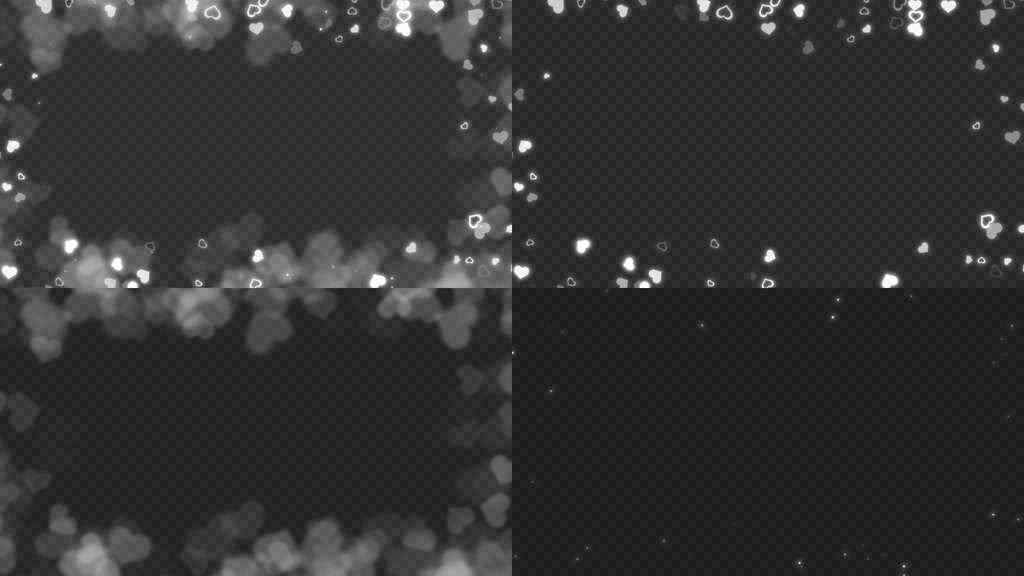 【背景透過】ループハートオーバーレイフレーム【動画素材・エフェクト】