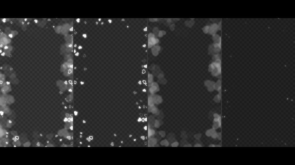 【背景透過】縦型_ループハートオーバーレイフレーム【動画素材・エフェクト】