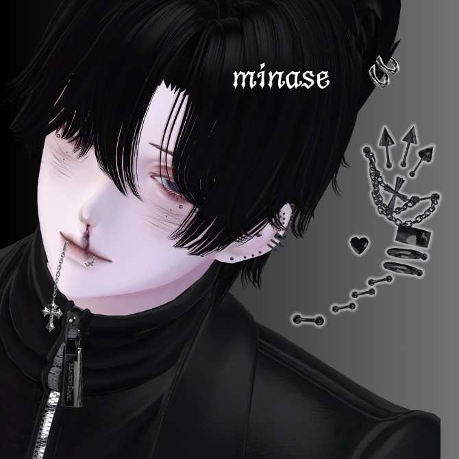 【VRC想定/19アバター対応】Black Chain Cross【MA対応】