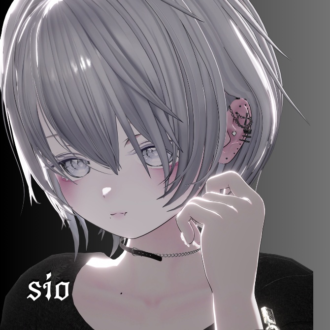 【VRC想定/19アバター対応】Black Chain Cross【MA対応】