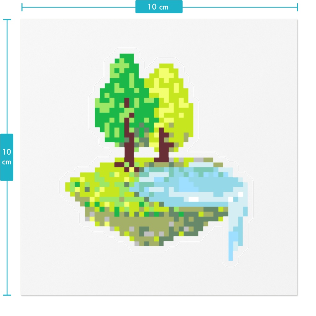 だばだばのふゆうのしま(ひる) クリアステッカー