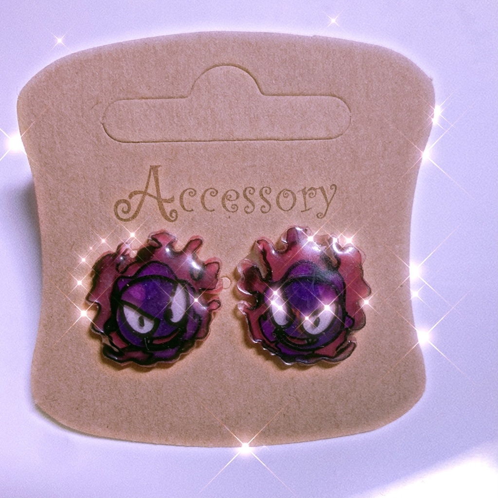 ポケモン ハンドメイドピアス ゴース 迷彩犬のショップ Booth
