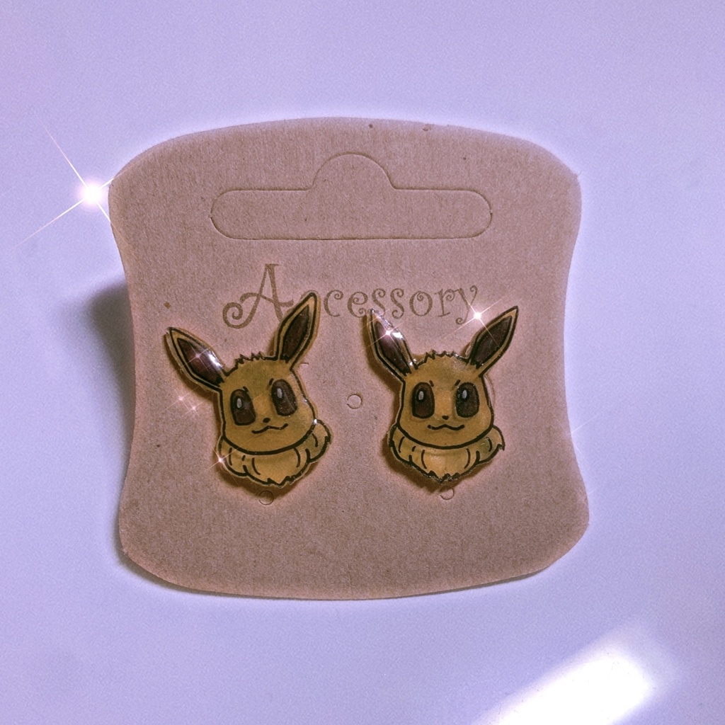 ポケモン ハンドメイドピアス ブイズ イーブイ 迷彩犬のショップ Booth