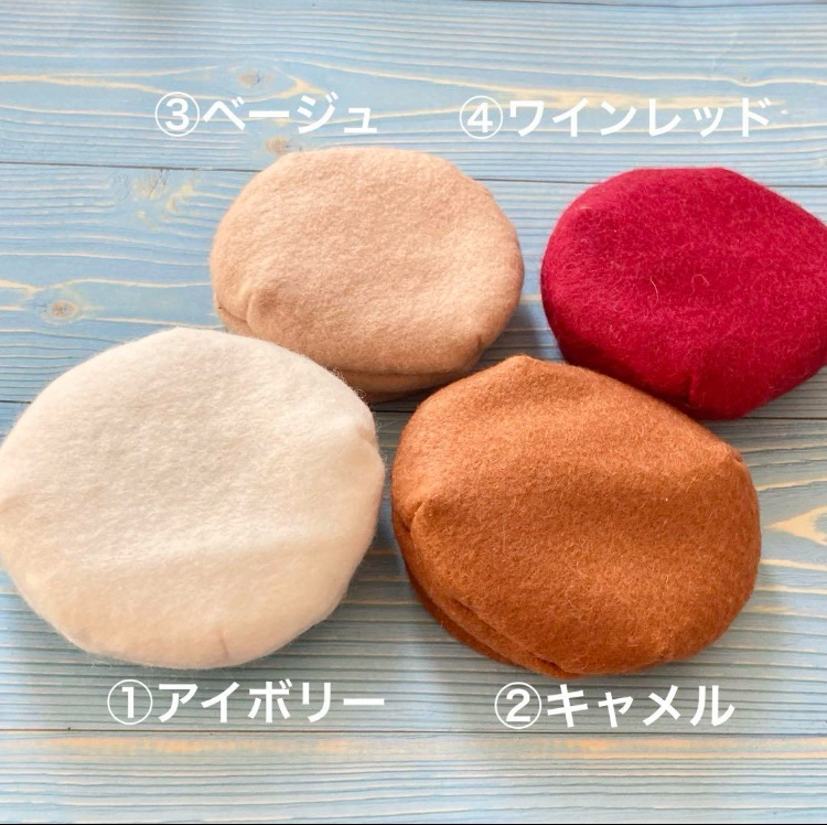 全4色【4サイズぬいぐるみ対応】ベレー帽