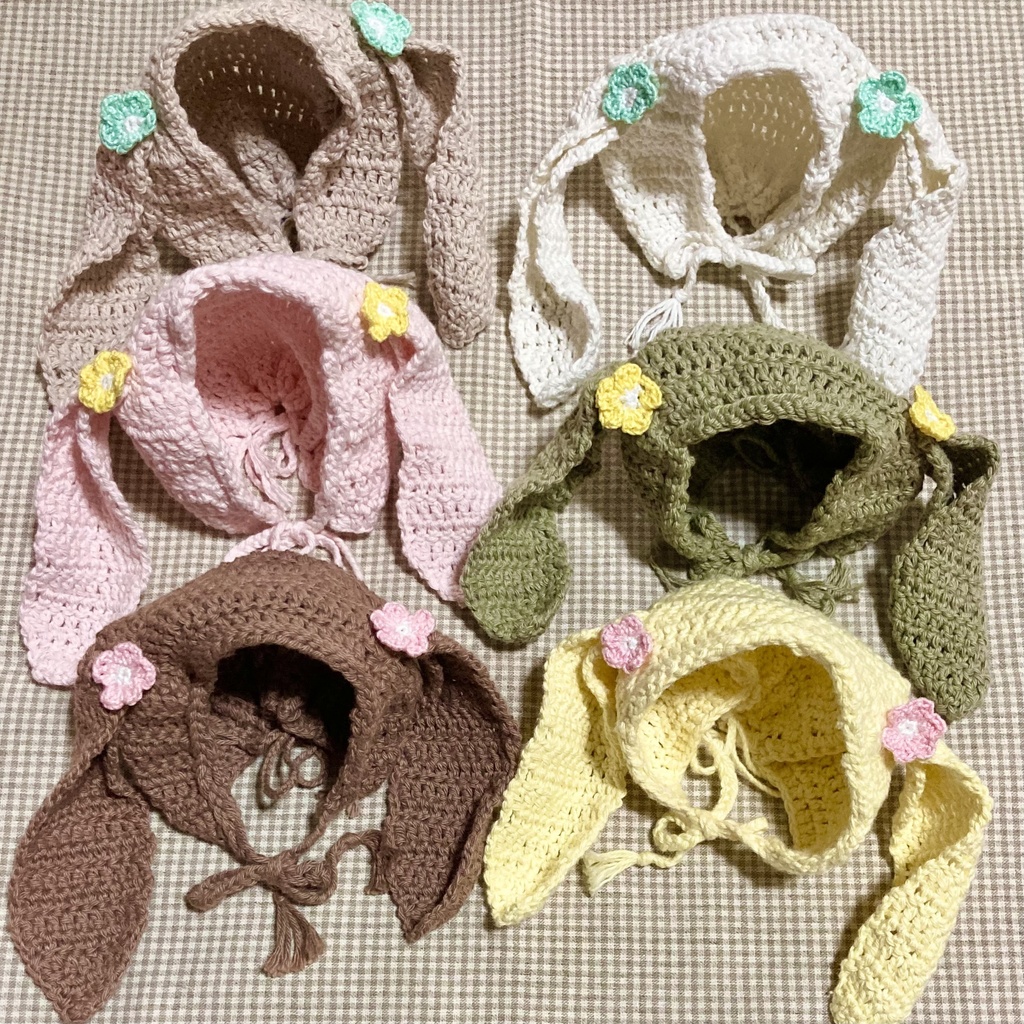 全6色【ちびぐるみぬい服】うさみみ頭巾