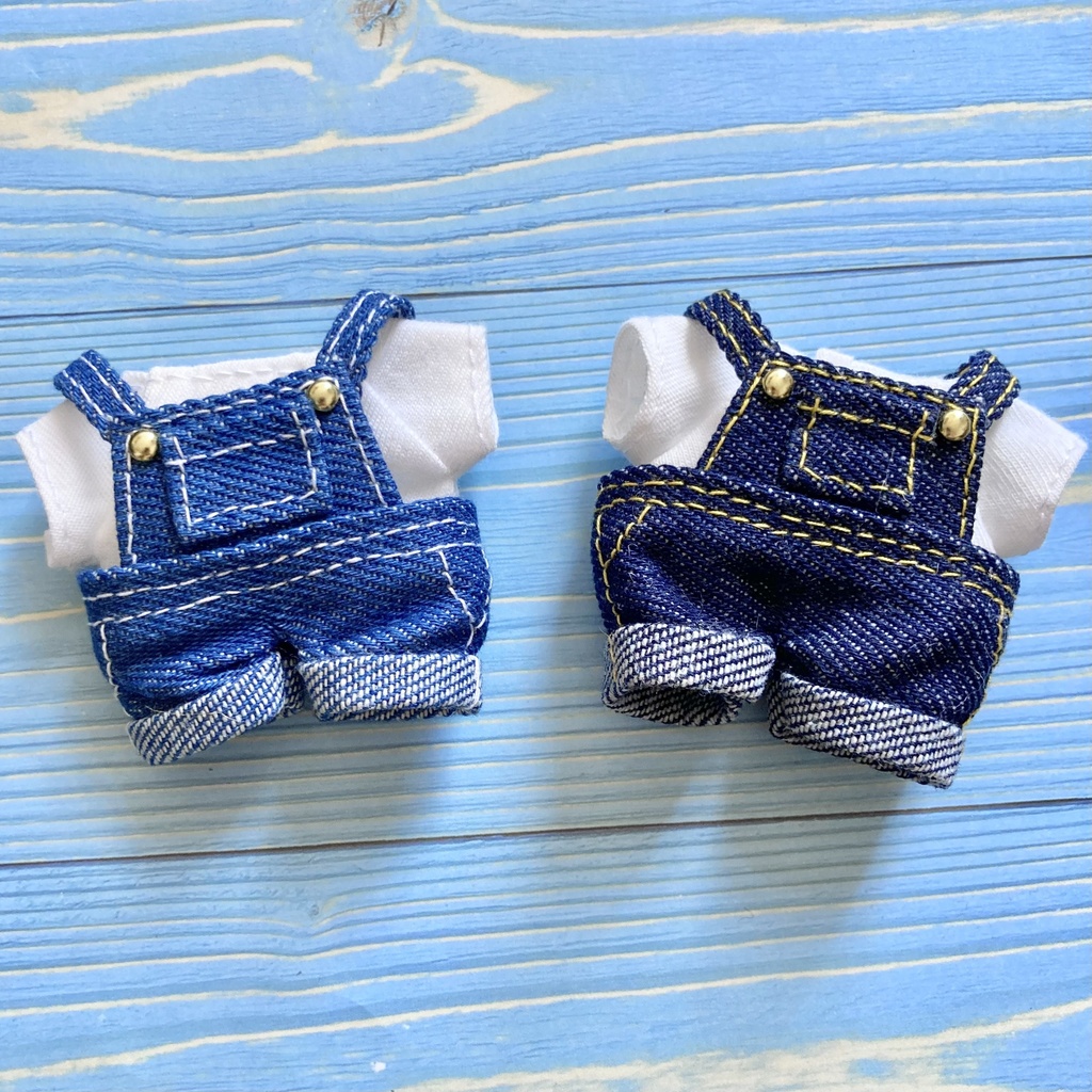 セットアップ全2色【にとたんサイズ】牛柄デニムサロペット