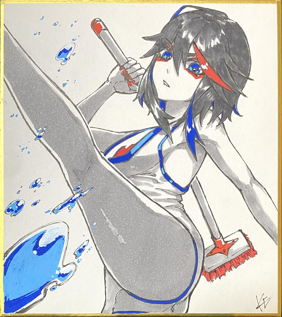 【ミニ色紙】水着純潔＆纏流子