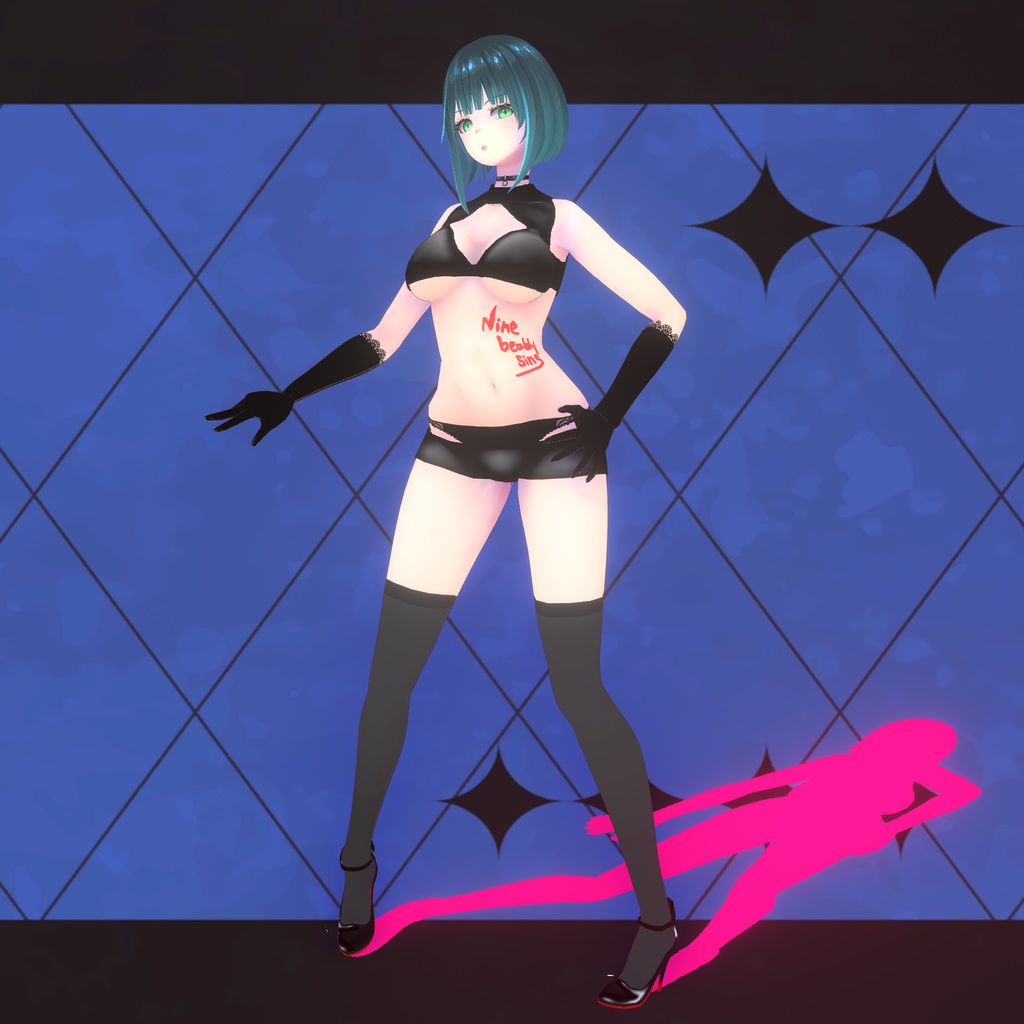 ご愛顧感謝無料配布『黒蘭』衣装+ボディテクスチャ