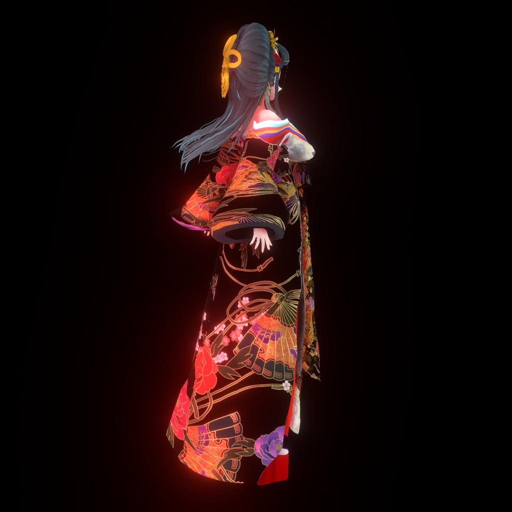 花魁衣装『宵牡丹』