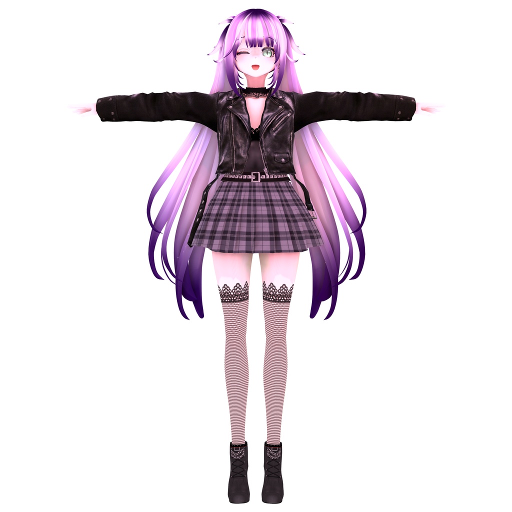 【VRoid】Rebel Rose -レベル・ローズ- 【ショートライダース/甘辛MIX】