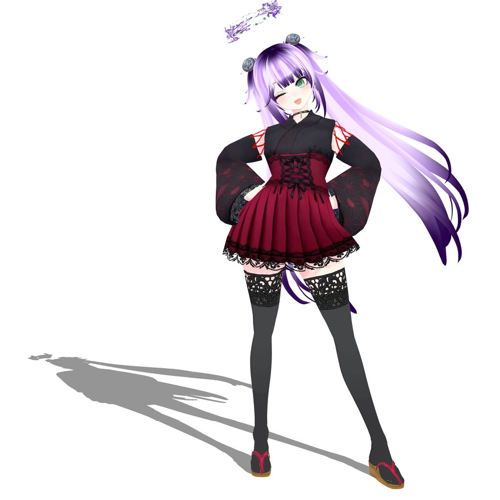 【オリジナル3Dモデル】雲外鏡の付喪神「キョウ」