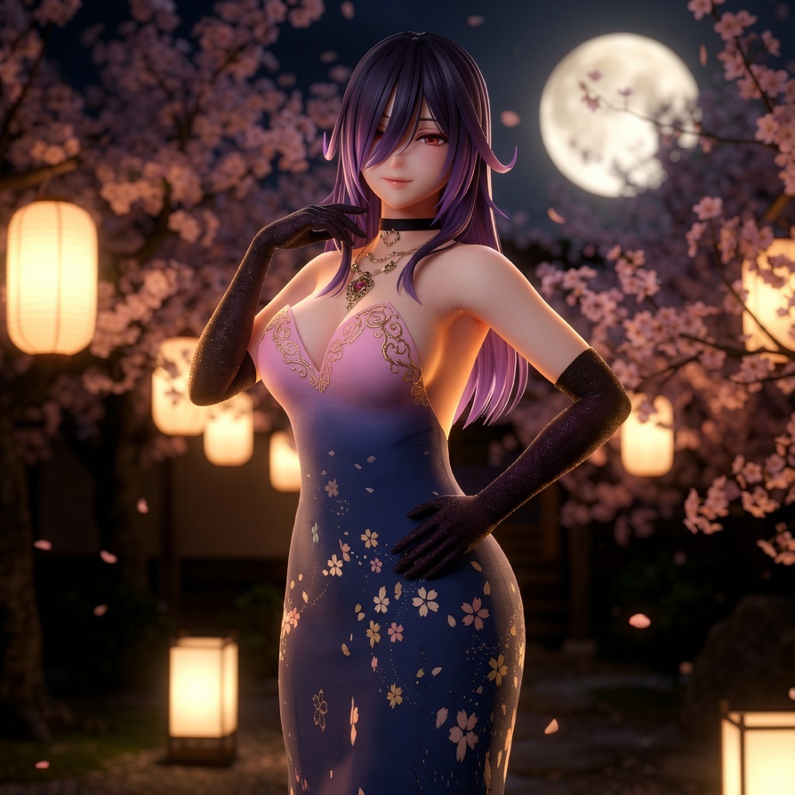 夜桜elegance【イブニングドレス】