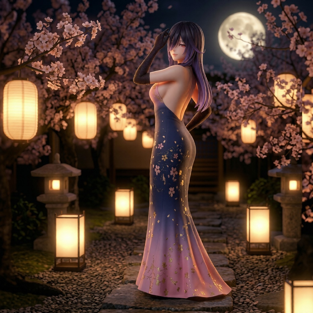 夜桜elegance【イブニングドレス】