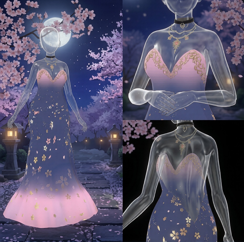 夜桜elegance【イブニングドレス】