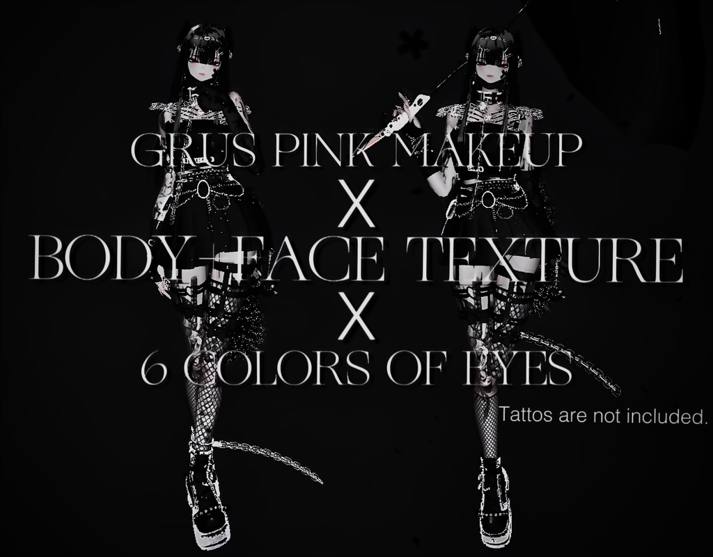 GRUS’s FACE+BODY MAKEUP x 6 CRYSTAL EYES TEXTURES♥