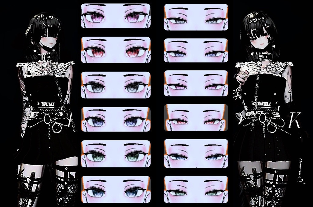 GRUS’s FACE+BODY MAKEUP x 6 CRYSTAL EYES TEXTURES♥