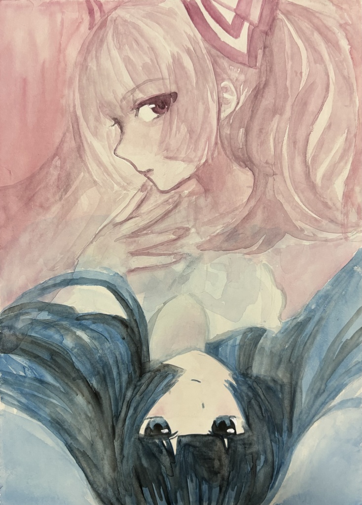 てるもこ　水彩画　手描き原画