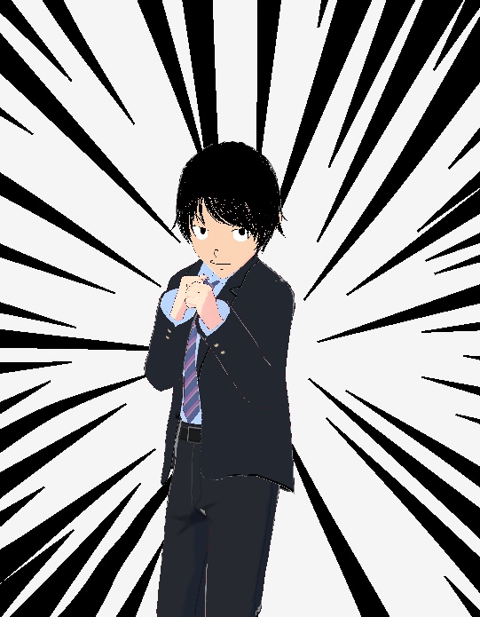 横髪ベタフラ(キャラは付きません)
