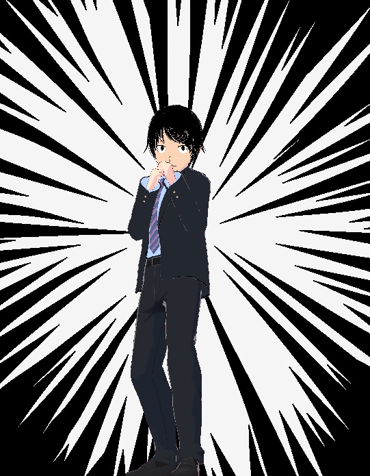 横髪ベタフラ(キャラは付きません)