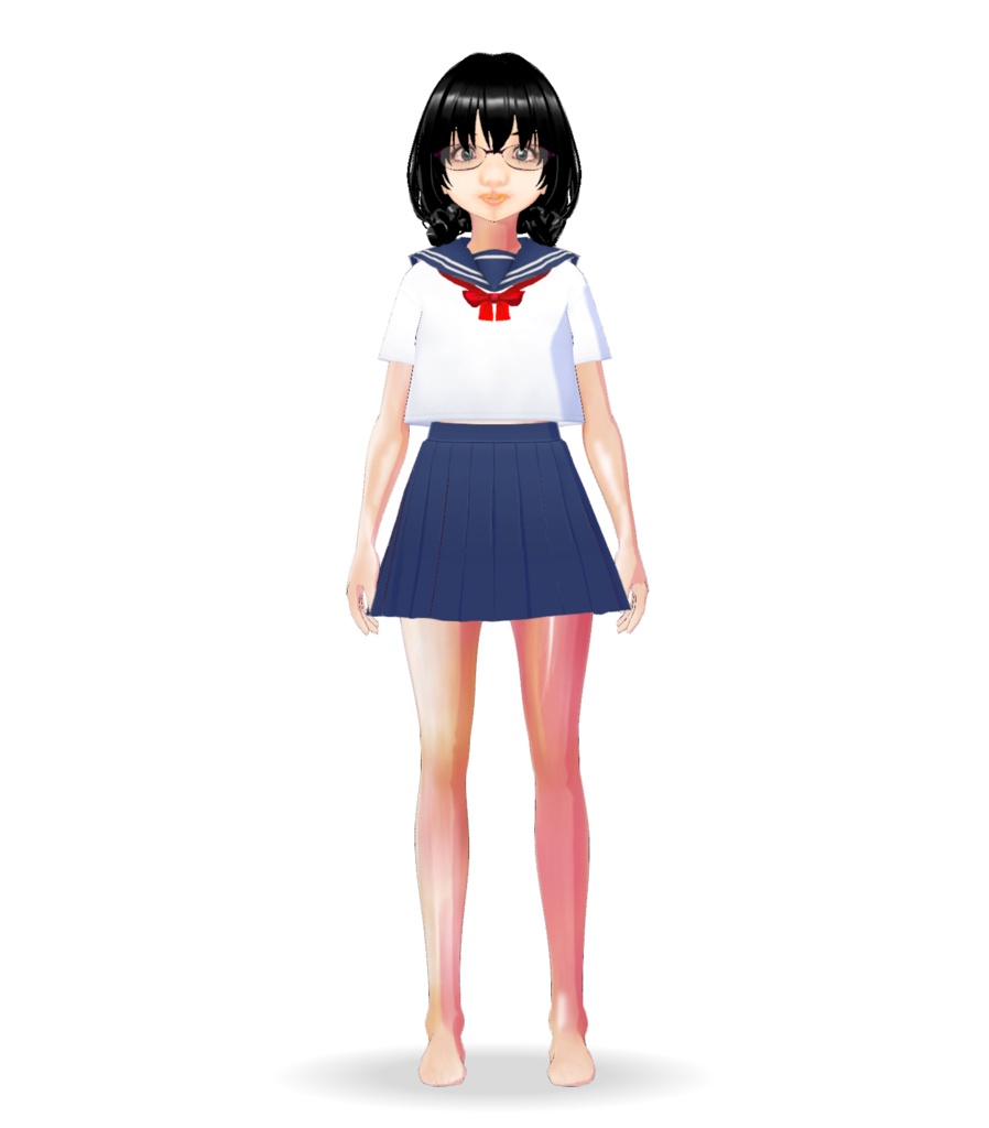 赤リボンのセーラー服上下セット2種(アバター靴靴下は付きません)