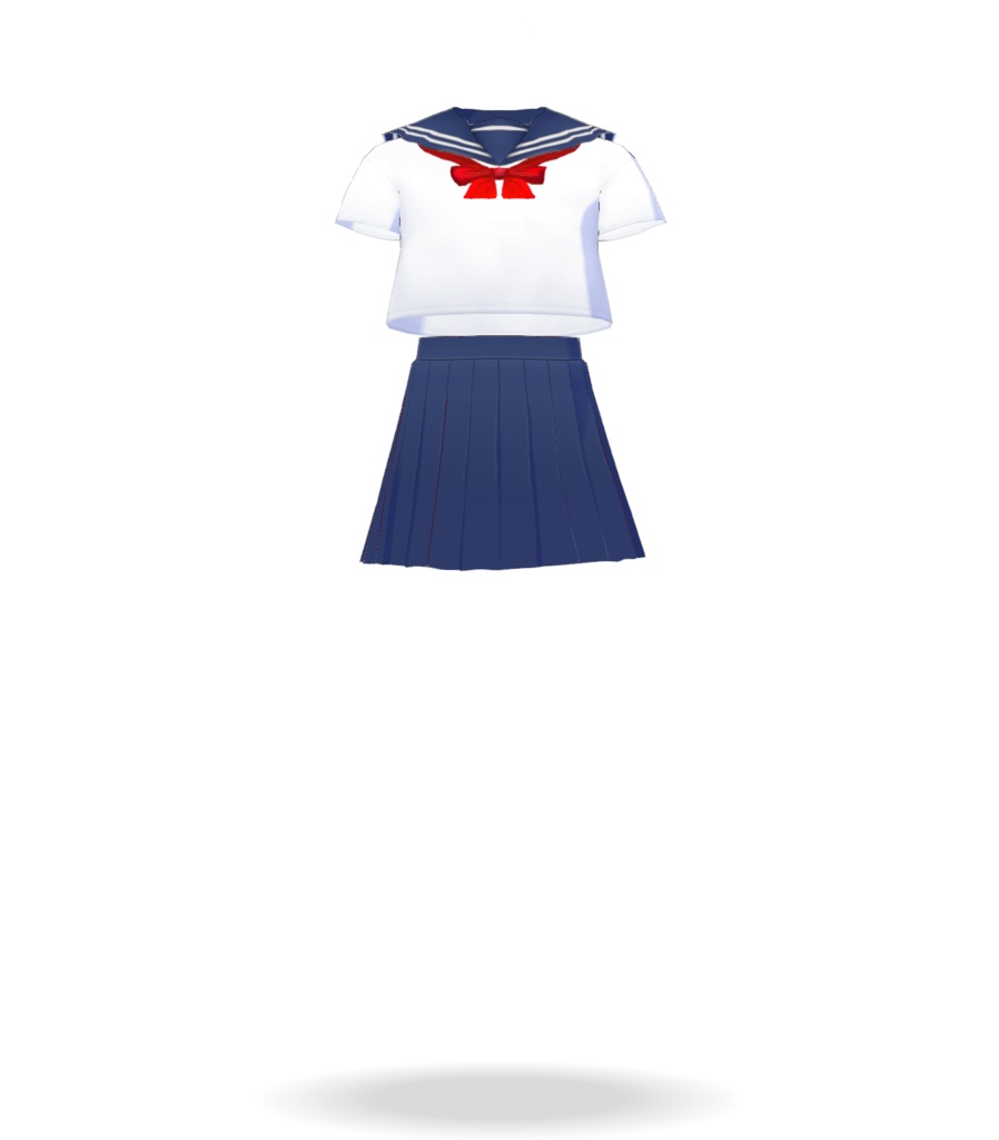 赤リボンのセーラー服上下セット2種(アバター靴靴下は付きません)