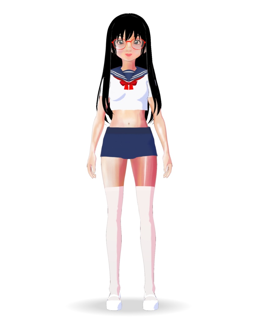 赤リボンのセーラー服上下セット2種(アバター靴靴下は付きません)