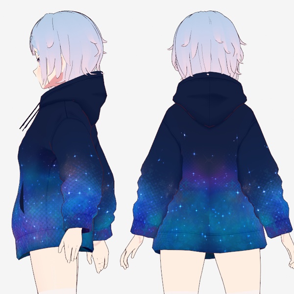 【VRoid衣装】星空パーカー