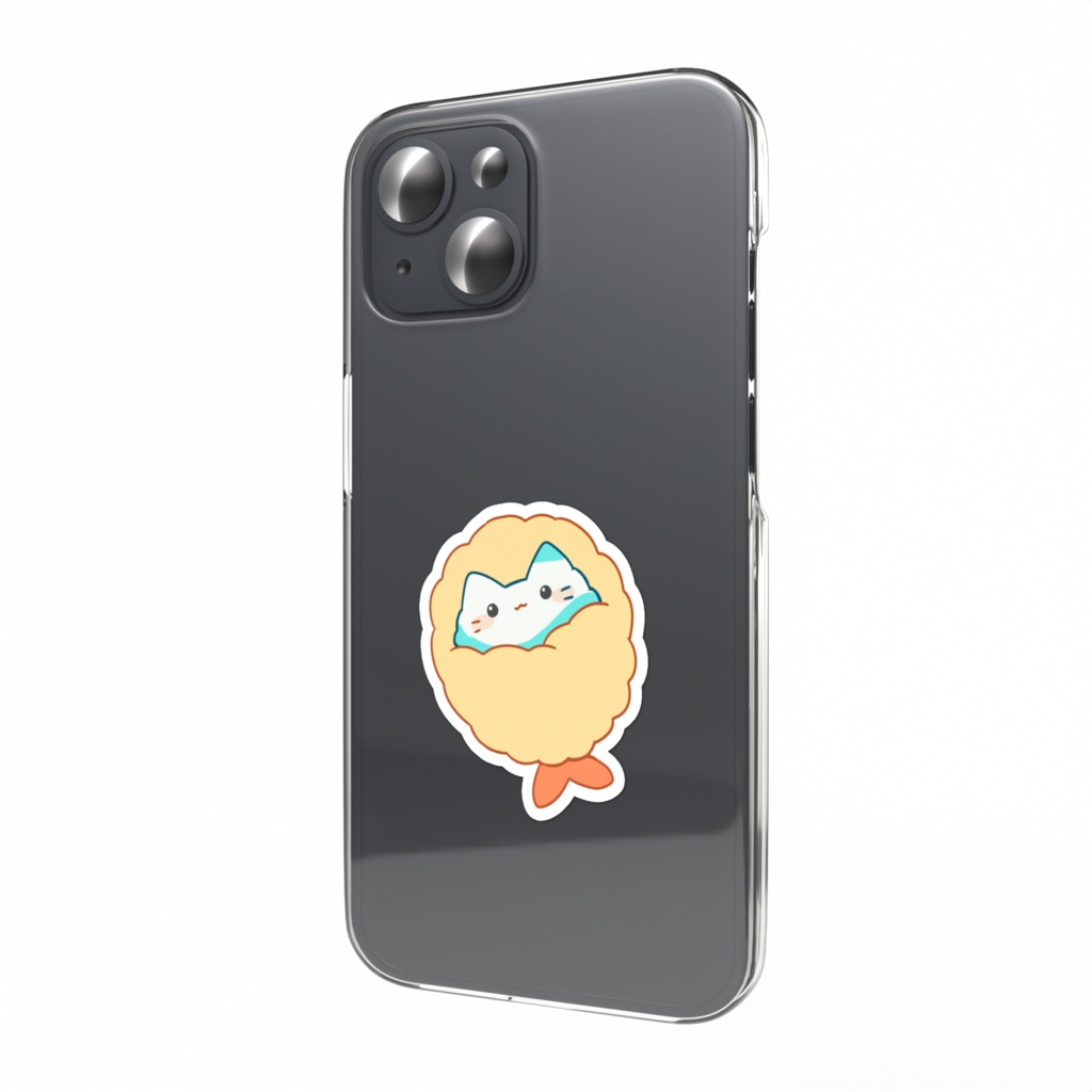 わたねこの天ぷらスマホステッカー