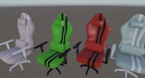 <3D>ゲーミングチェア4色セット