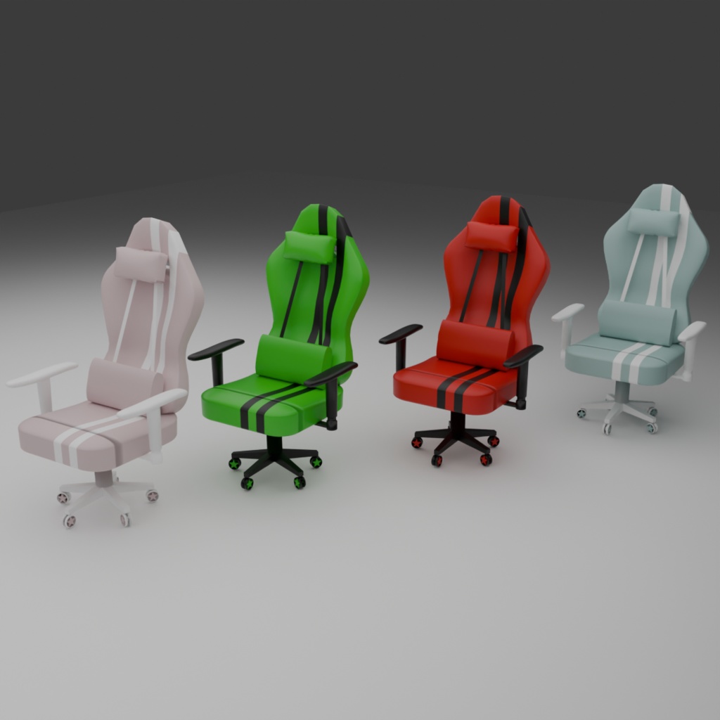 <3D>ゲーミングチェア4色セット