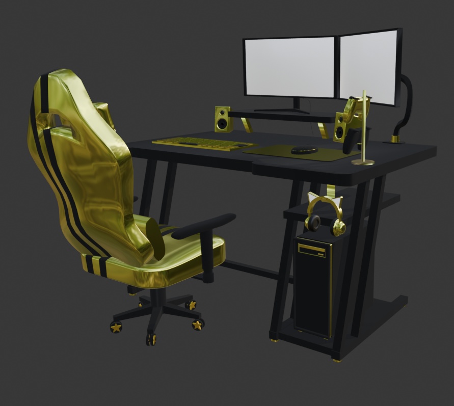 <3D>光るゲーミングデスクチェアセット 7color展開