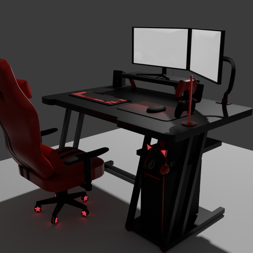 <3D>光るゲーミングデスクチェアセット 7color展開