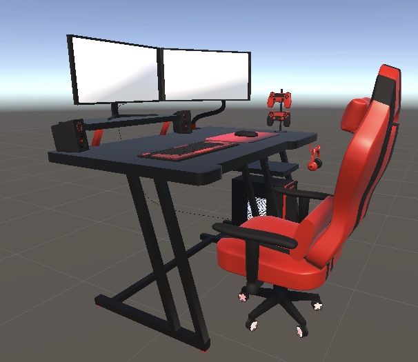 <3D>光るゲーミングデスクチェアセット 7color展開