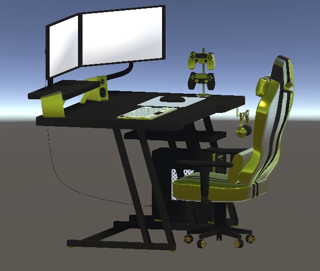 <3D>光るゲーミングデスクチェアセット 7color展開