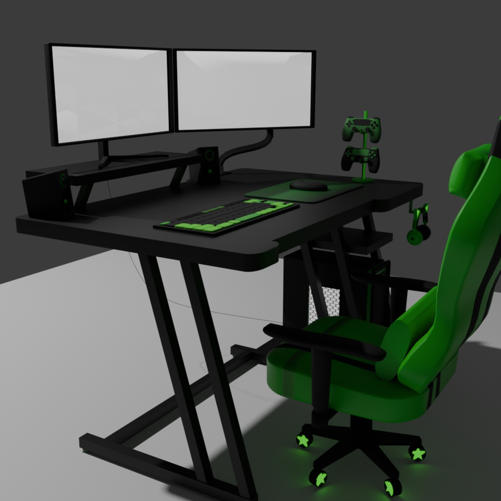 <3D>光るゲーミングデスクチェアセット 7color展開