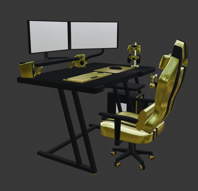 <3D>光るゲーミングデスクチェアセット 7color展開