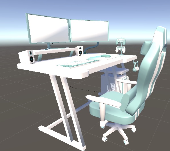 <3D>光るゲーミングデスクチェアセット 7color展開