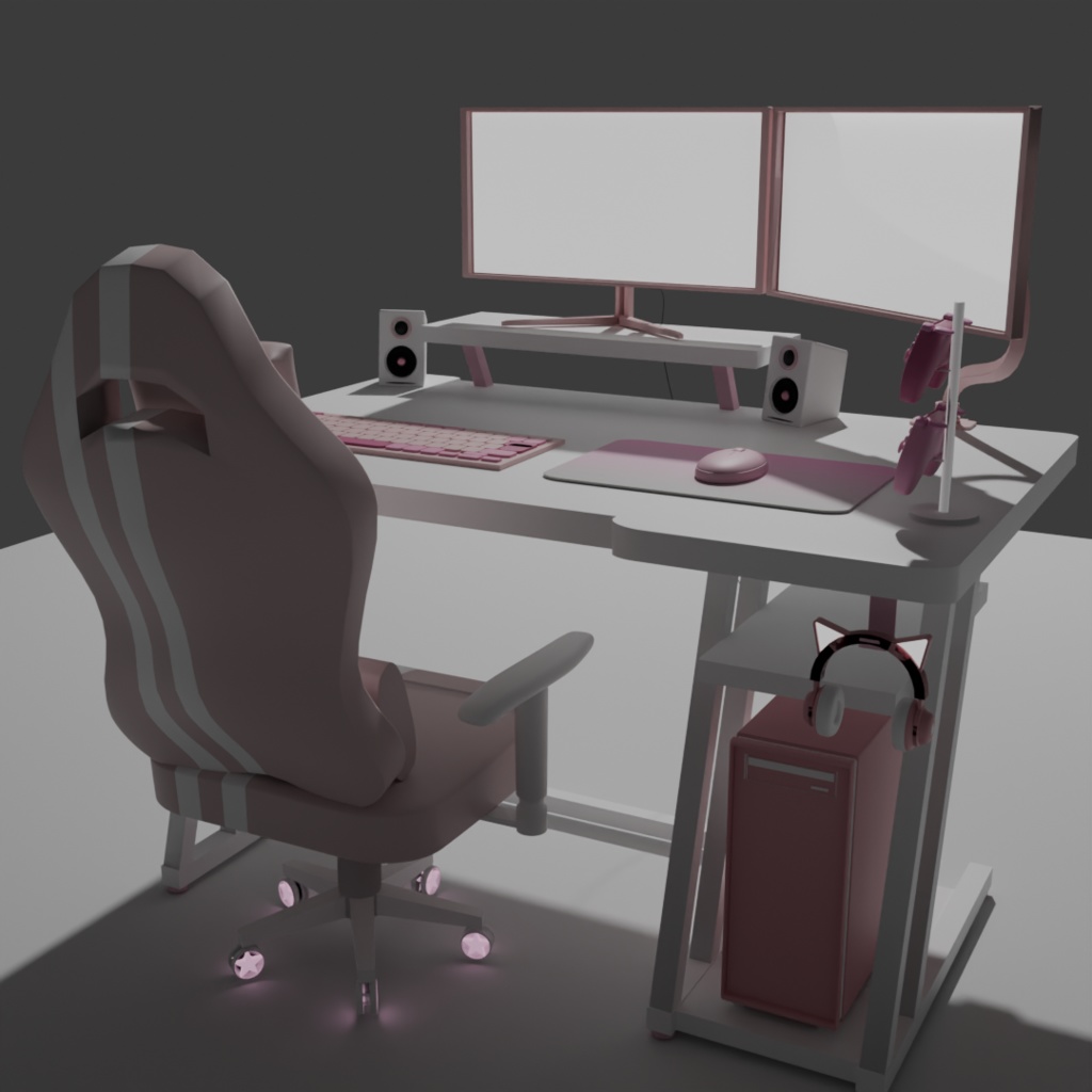 <3D>光るゲーミングデスクチェアセット 7color展開