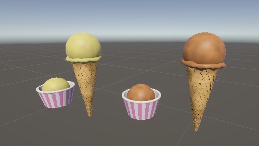 無料 <3D> アイスクリーム2種