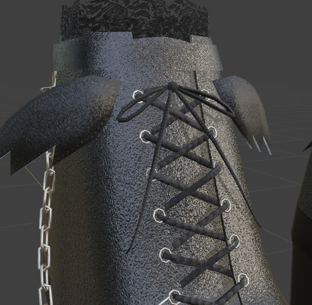 <3D>厚底ブーツ Black × white 2色セット◎サイズ調整シェイプキー付