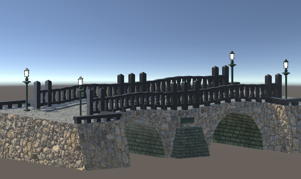 【3D背景モデル】浮世絵の世界を再現!明治期の橋