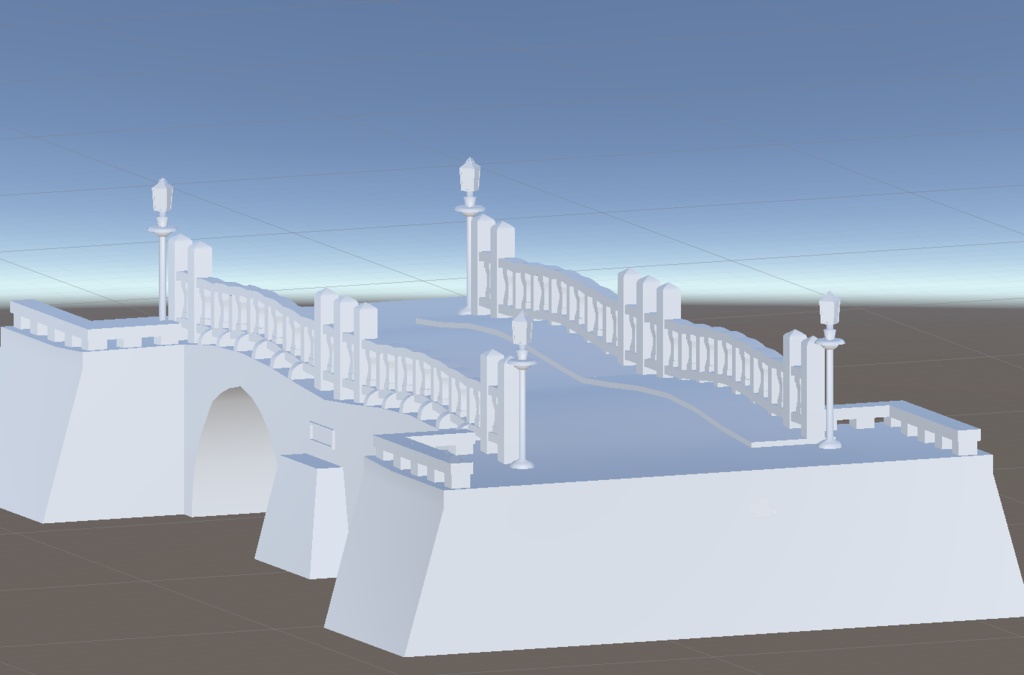 【3D背景モデル】浮世絵の世界を再現!明治期の橋