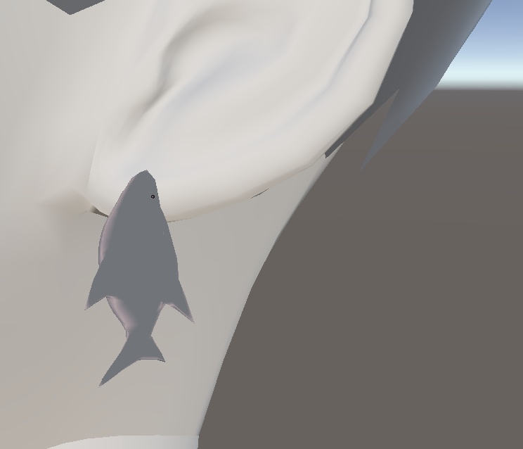 <3D>サメピアス4色セット◎シェイプキー付き