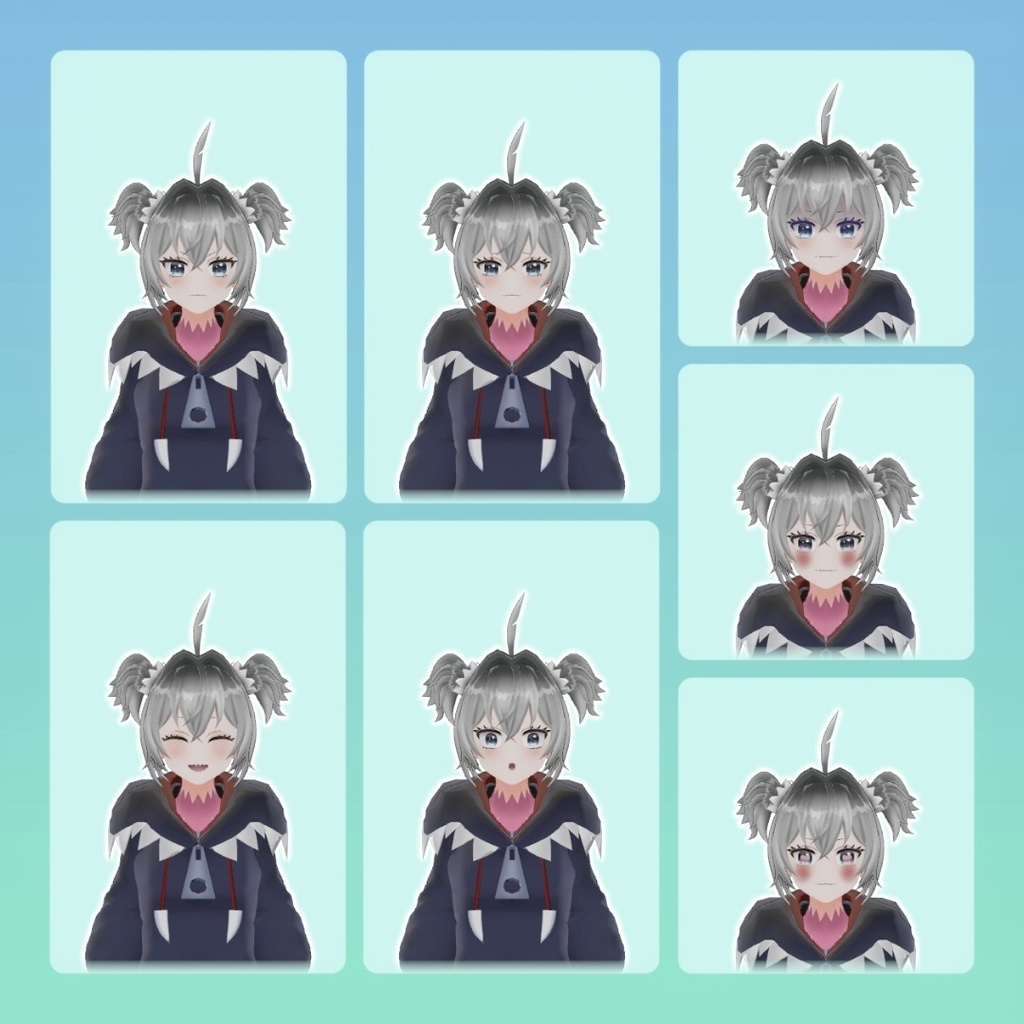 オリジナル3Dモデル『Sia』シア VRChat&VRMモデル