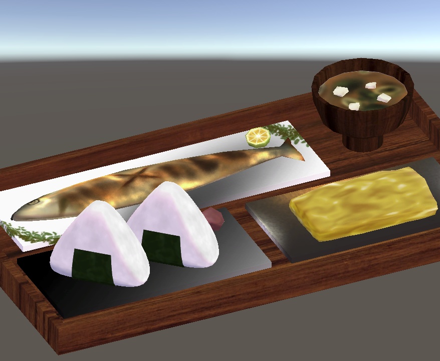 <3D>日本の和食セット