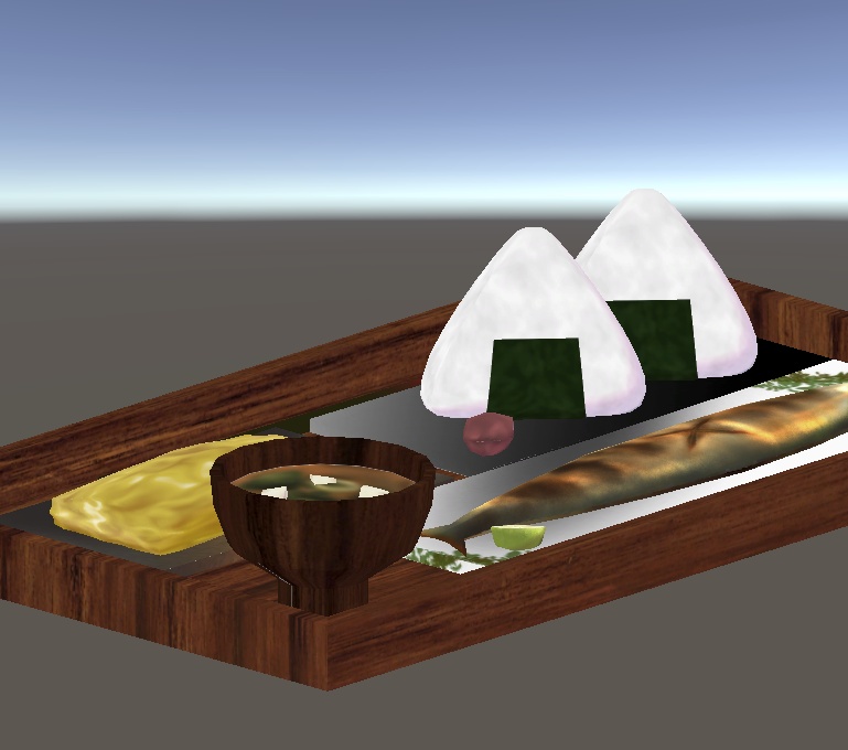 <3D>日本の和食セット