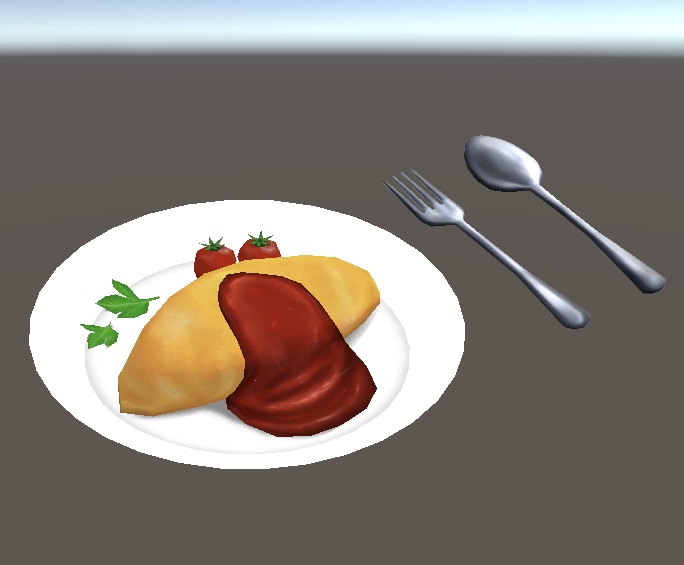 <3D>オムライス🍅