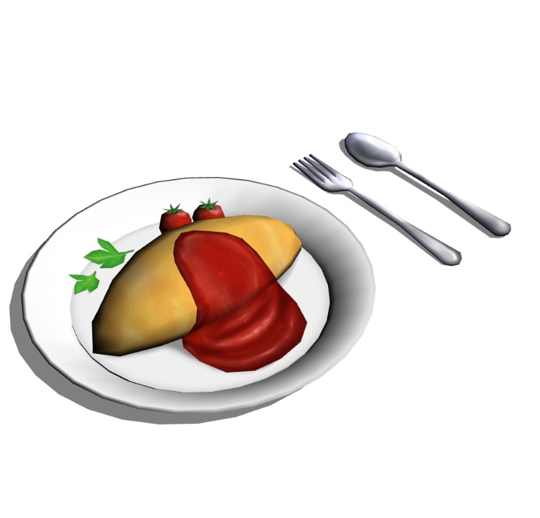 <3D>オムライス🍅